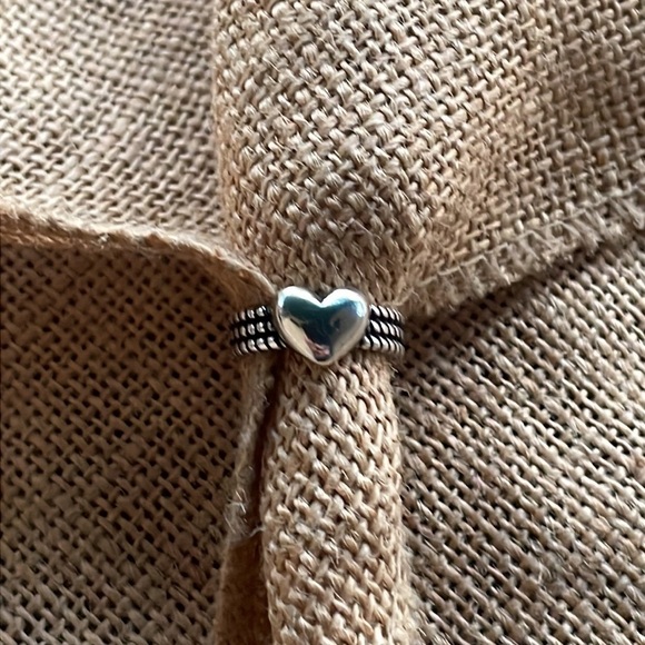 LOVE Heart Rings Vintage Handmade Weave Thai Silver adjustable ring New - Picture 4 of 16